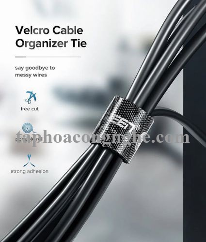 Ugreen 40356 5M Black Velcro Cable Organizer Black LP124 30040356